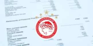 Το έμβλημα του Ολυμπιακού επάνω σε οικονομικές καταστάσεις