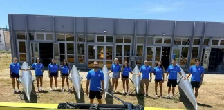 Ομαδική φωτογραφία αθλητών και εκπροσώπων της Ελληνικής Ολυμπιακής Επιτροπής